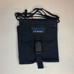 Vintage LL Bean Black Crossbody travel wallet